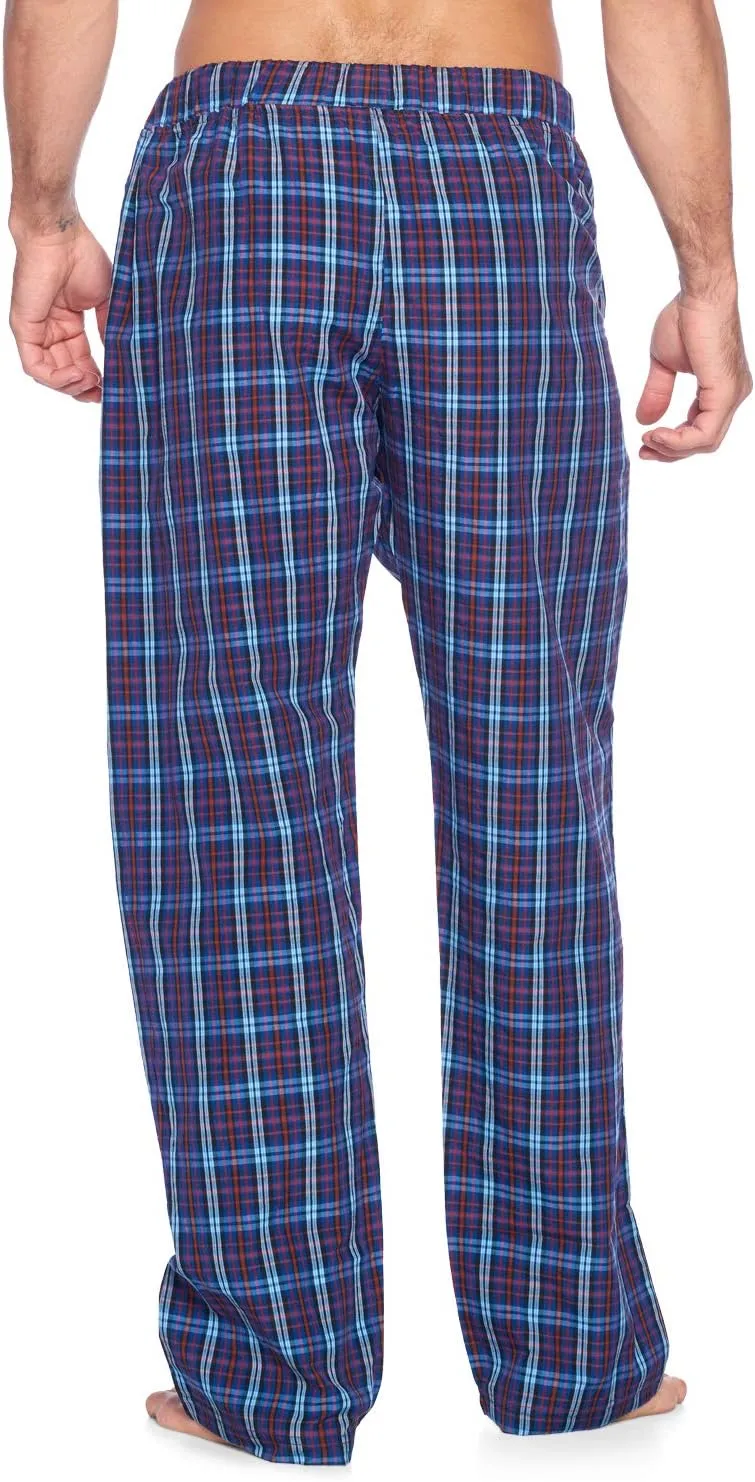 Mens Woven Plaid Sleep Pajama Pants Long PJ Sleepwear & Loungewear Bottoms