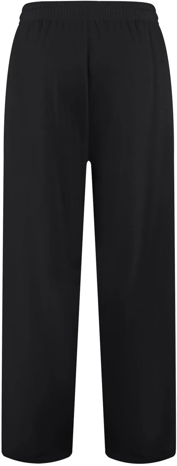 Mens Yoga Sweatpants Athletic Lounge Open Bottom Pants Elastic Waist Drawstring Straight Leg Pant with Pockets