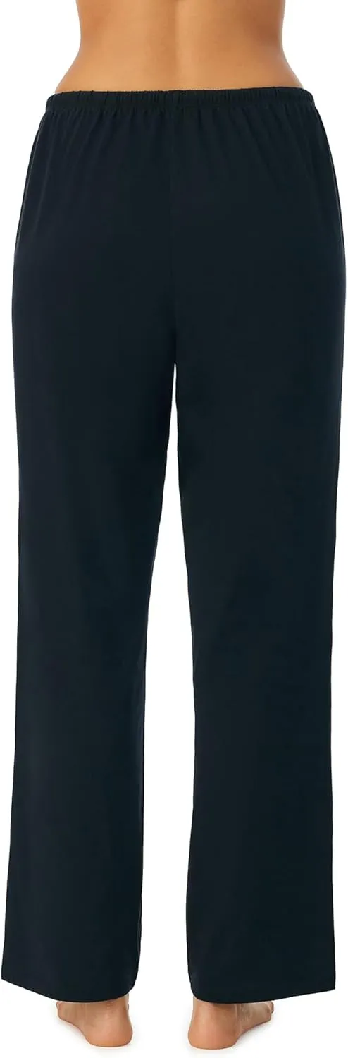 Nautica Womens Sleep Pants - Long Length, Breathable Pajama Bottoms - Cotton Knit Jersey Sleepwear and Loungewear