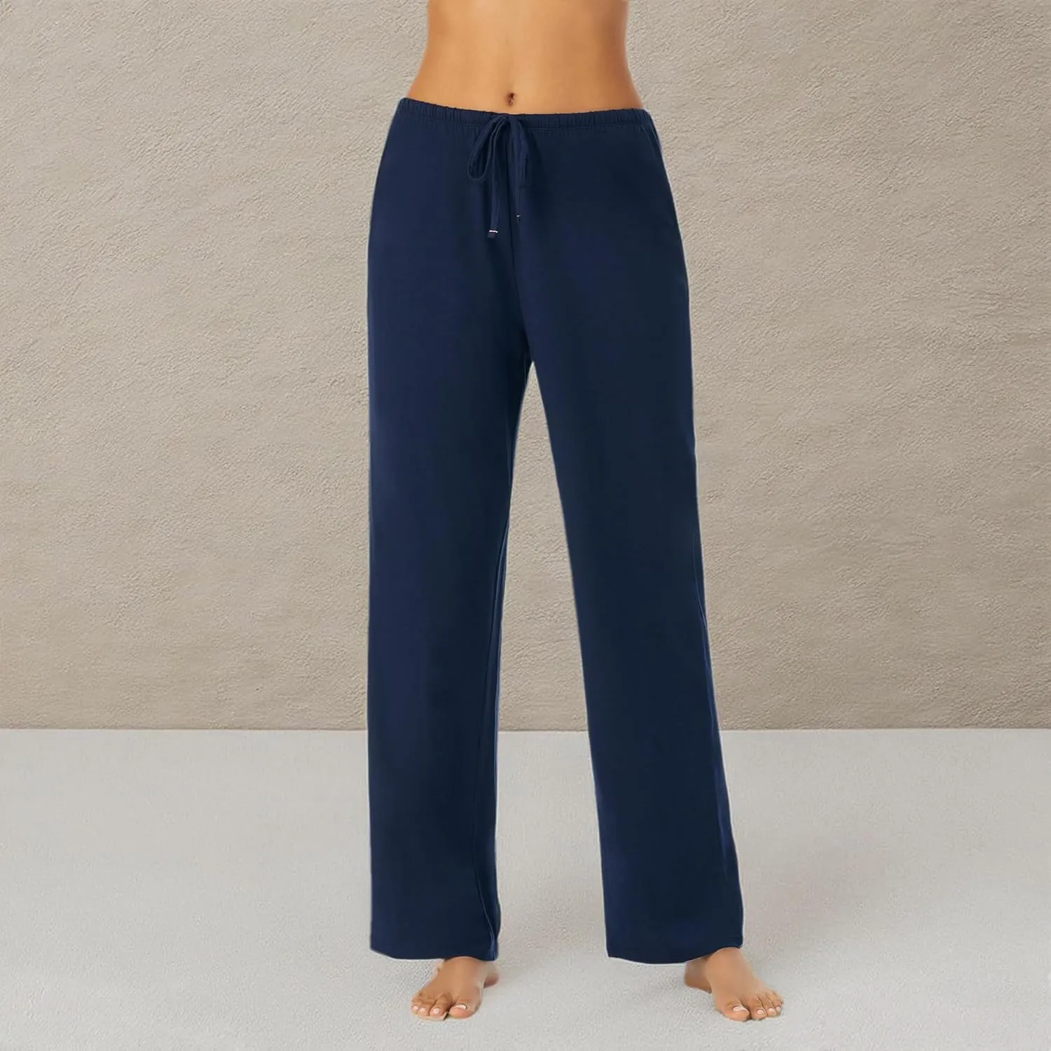 Nautica Womens Sleep Pants - Long Length, Breathable Pajama Bottoms - Cotton Knit Jersey Sleepwear and Loungewear