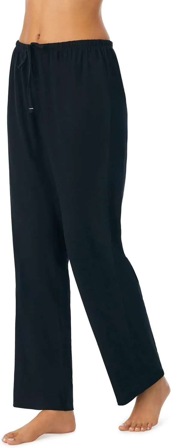 Nautica Womens Sleep Pants - Long Length, Breathable Pajama Bottoms - Cotton Knit Jersey Sleepwear and Loungewear