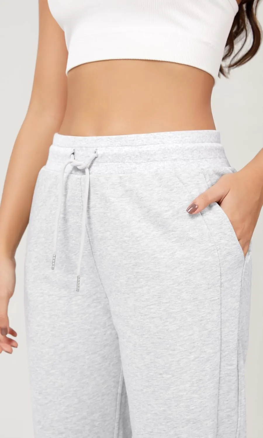 ODODOS Women's Jogger Sweatpants Cotton French Terry High Waist Casual Lounge Pants with Pockets