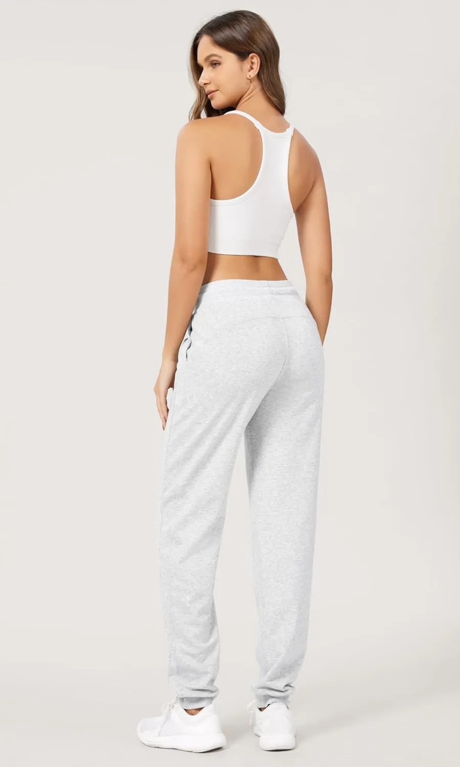 ODODOS Women's Jogger Sweatpants Cotton French Terry High Waist Casual Lounge Pants with Pockets