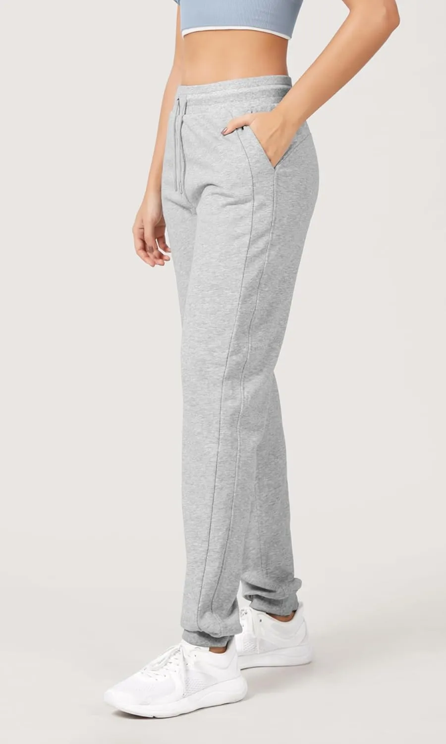 ODODOS Women's Jogger Sweatpants Cotton French Terry High Waist Casual Lounge Pants with Pockets