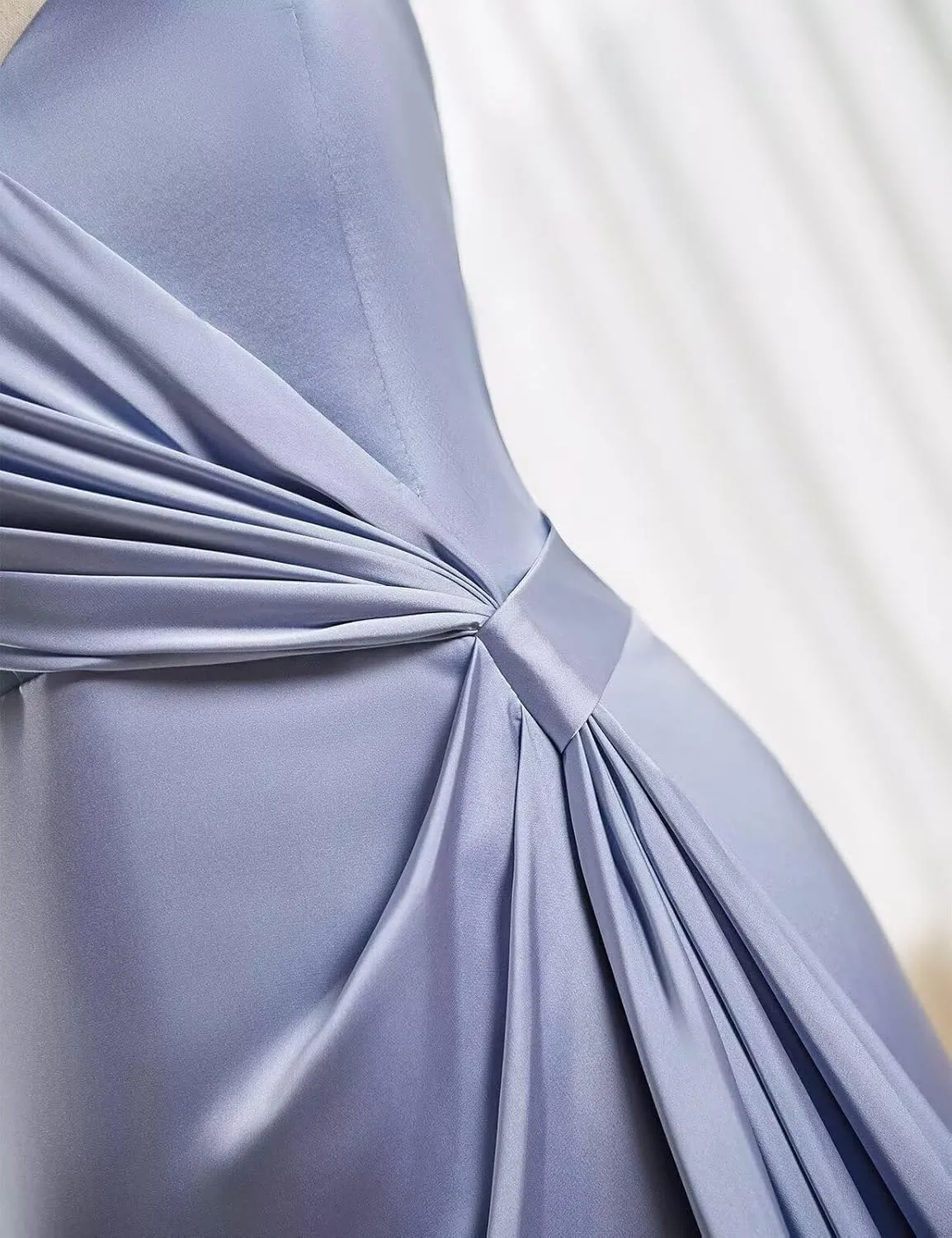 One Shoulder Bridesmaid Dresses 2025 for Wedding Mermaid Satin Prom Dresses Pleated Formal Evening Gowns with Slit