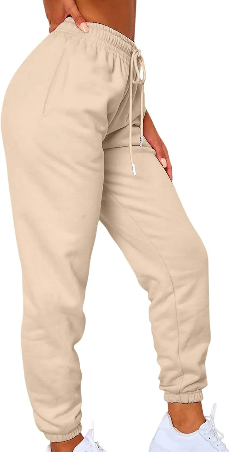 Oversized Active Sweatpants for Women Loose fit Drawstring Joggers with Pockets Lounge Pants for Yoga Workout Running