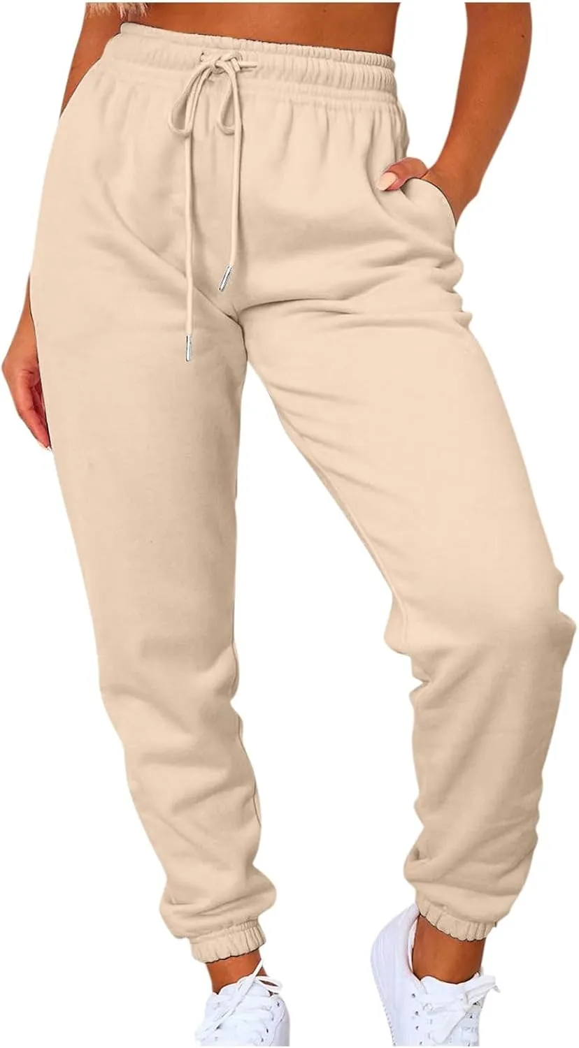 Oversized Active Sweatpants for Women Loose fit Drawstring Joggers with Pockets Lounge Pants for Yoga Workout Running