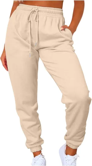 Oversized Active Sweatpants for Women Loose fit Drawstring Joggers with Pockets Lounge Pants for Yoga Workout Running