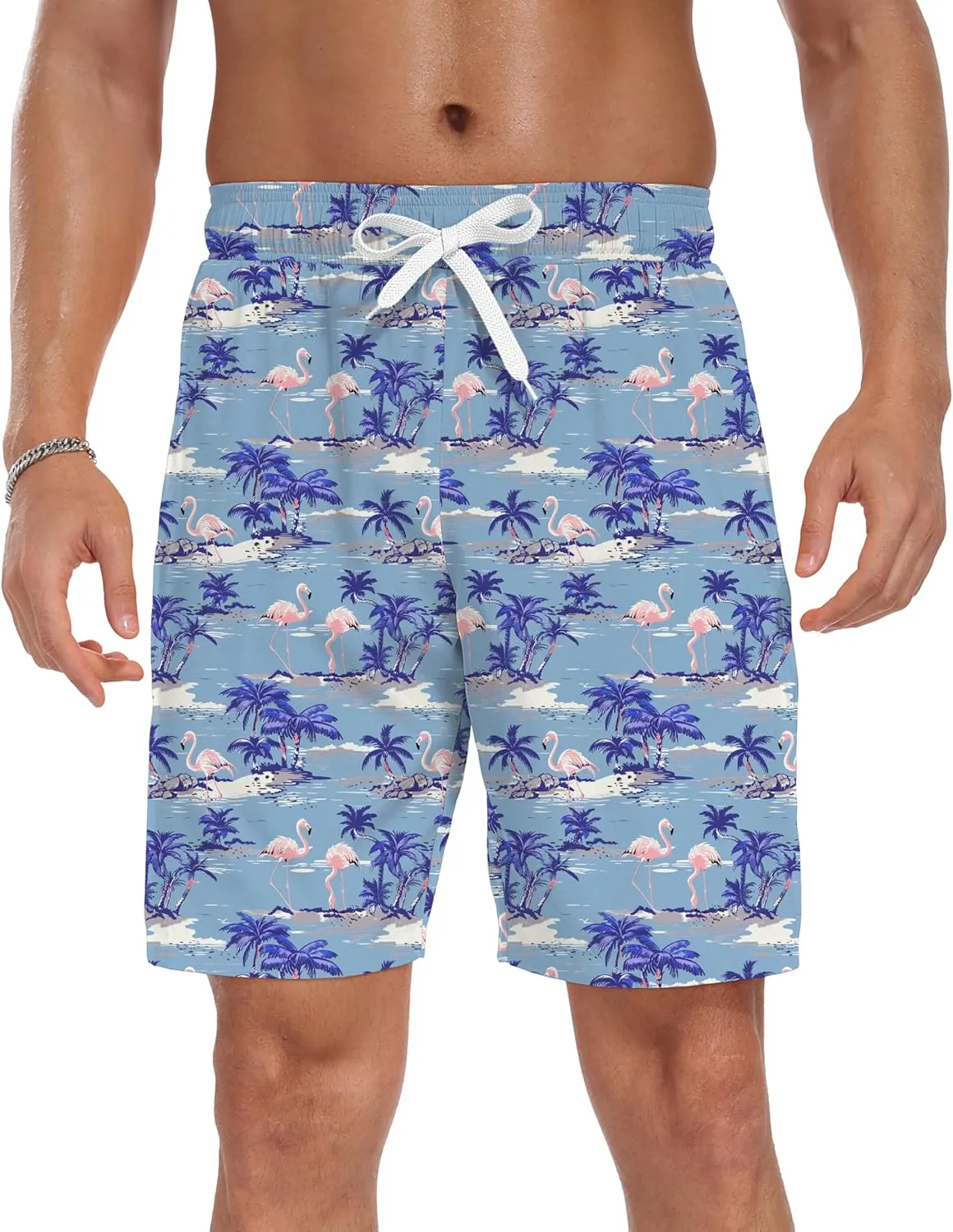 Sailwind Men Swim Trunks with Compression Liner 9" Beach Shorts Quick Dry with Zipper Pockets Board Shorts
