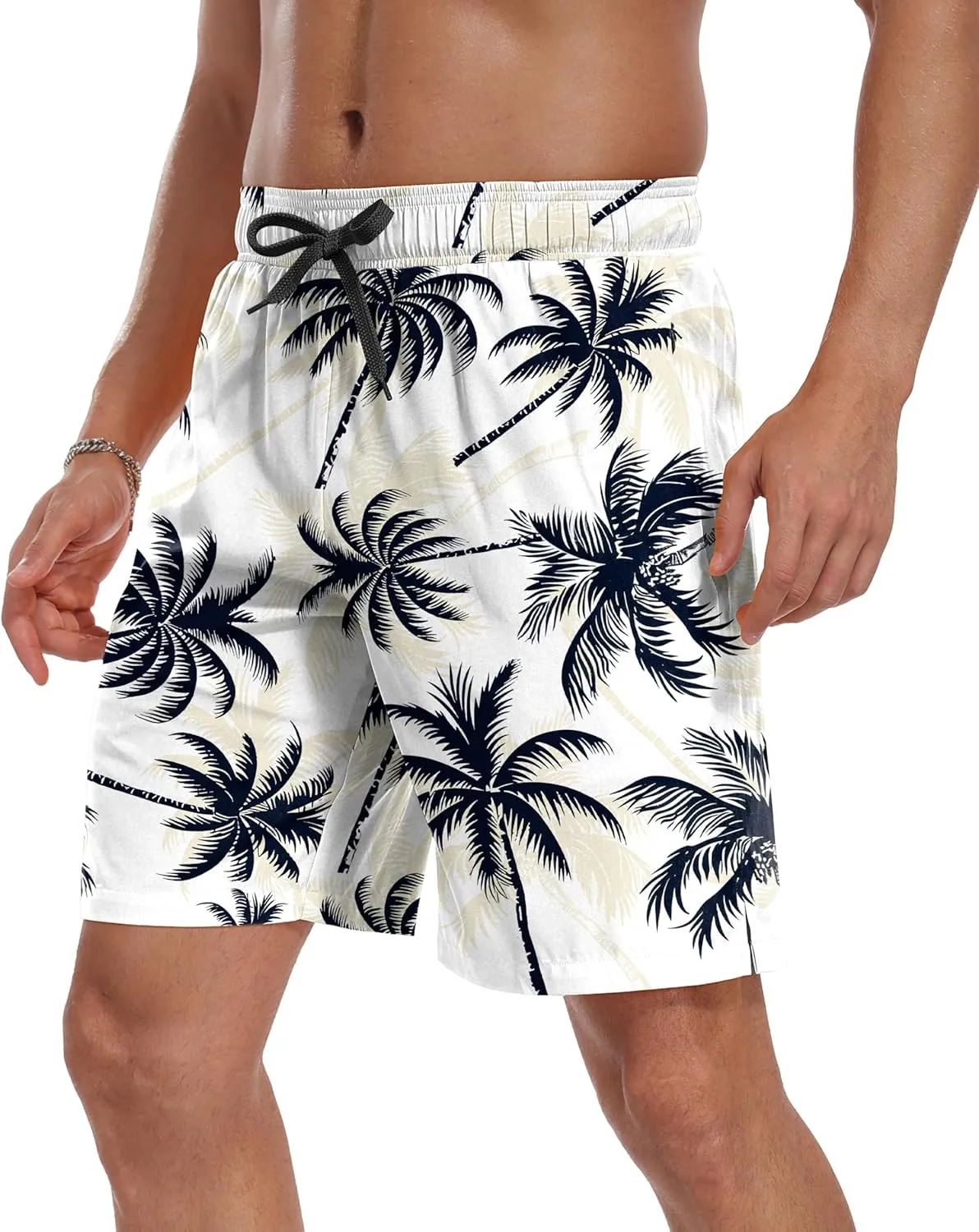 Sailwind Men Swim Trunks with Compression Liner 9" Beach Shorts Quick Dry with Zipper Pockets Board Shorts