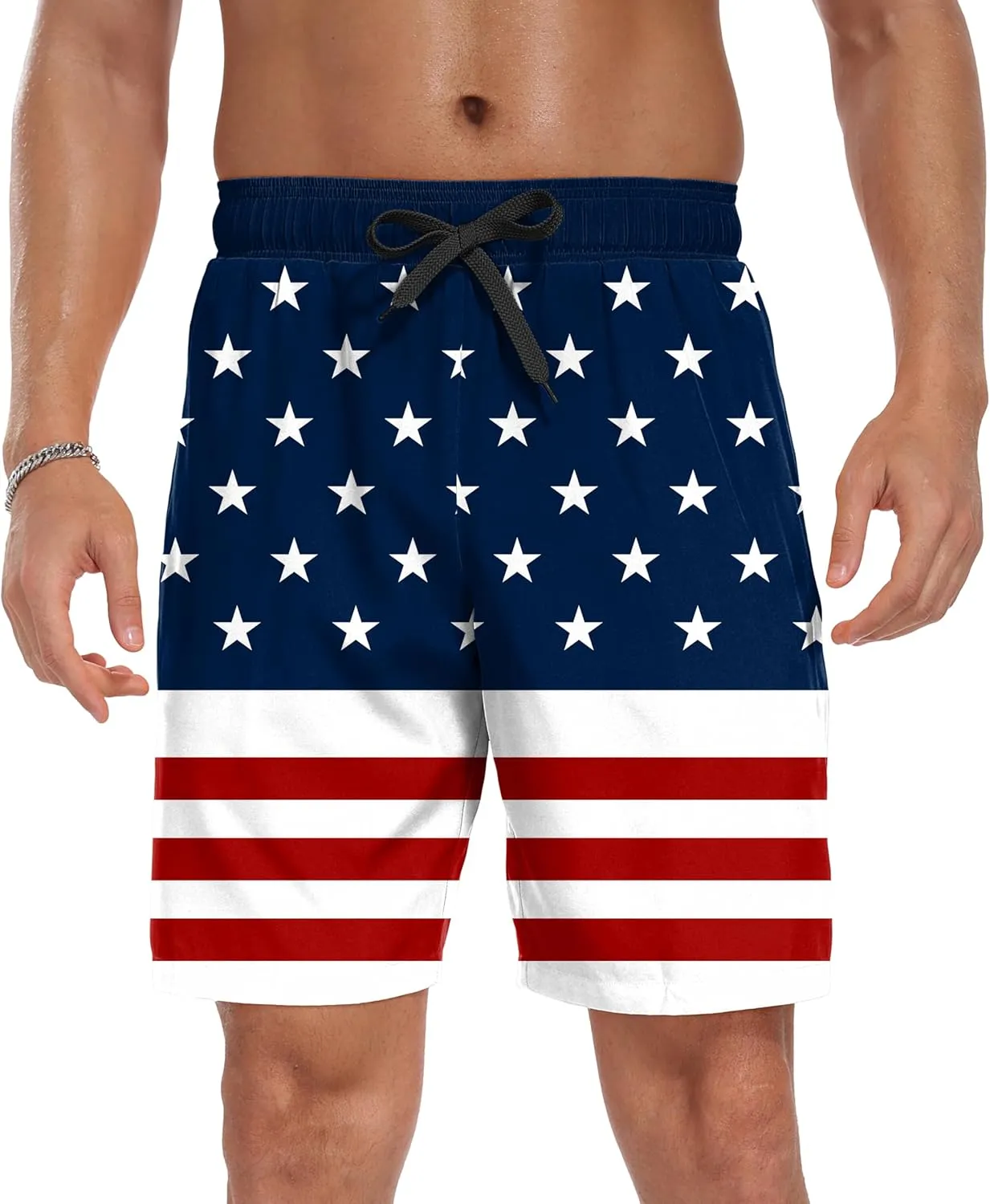 Sailwind Men Swim Trunks with Compression Liner 9" Beach Shorts Quick Dry with Zipper Pockets Board Shorts