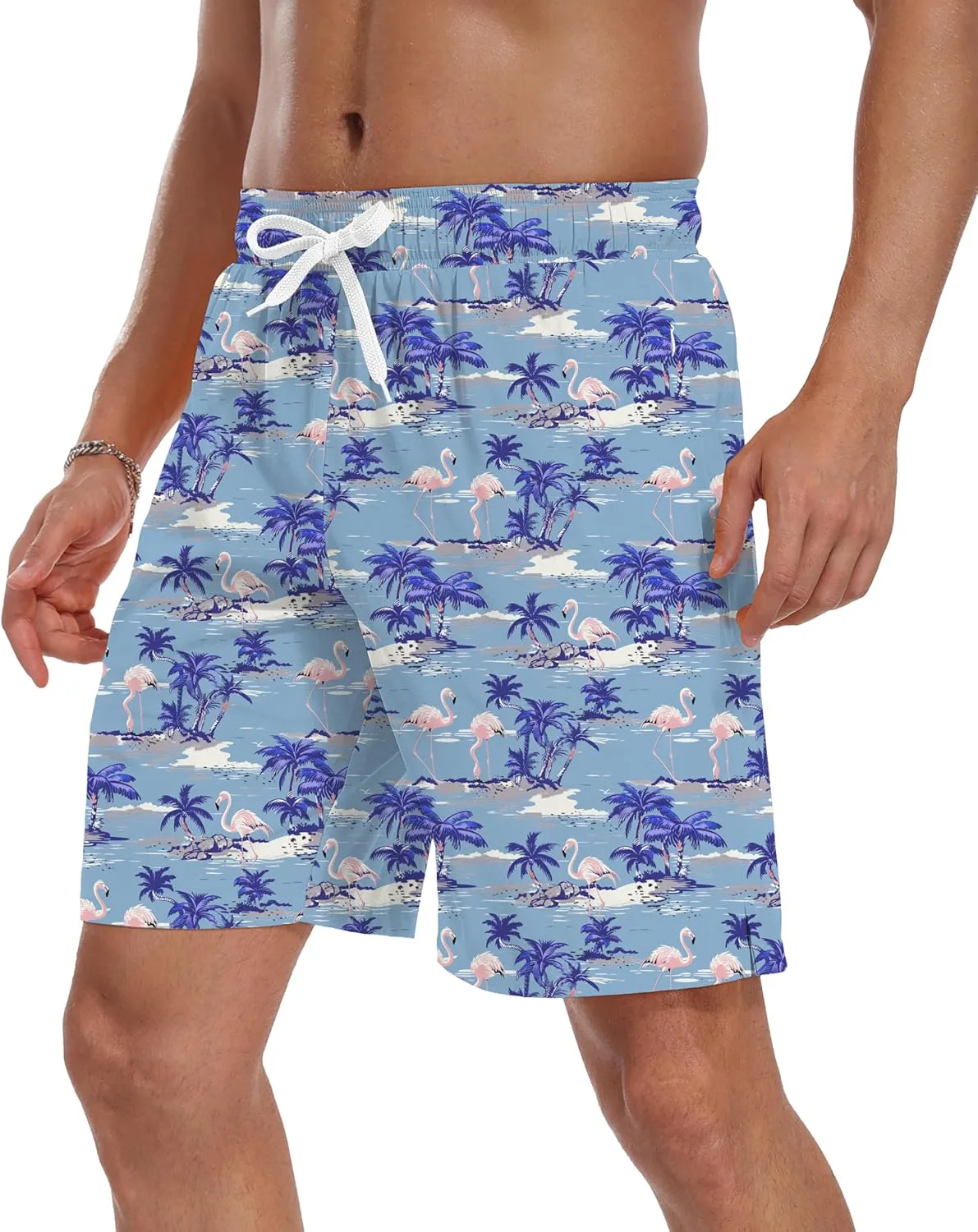 Sailwind Men Swim Trunks with Compression Liner 9" Beach Shorts Quick Dry with Zipper Pockets Board Shorts