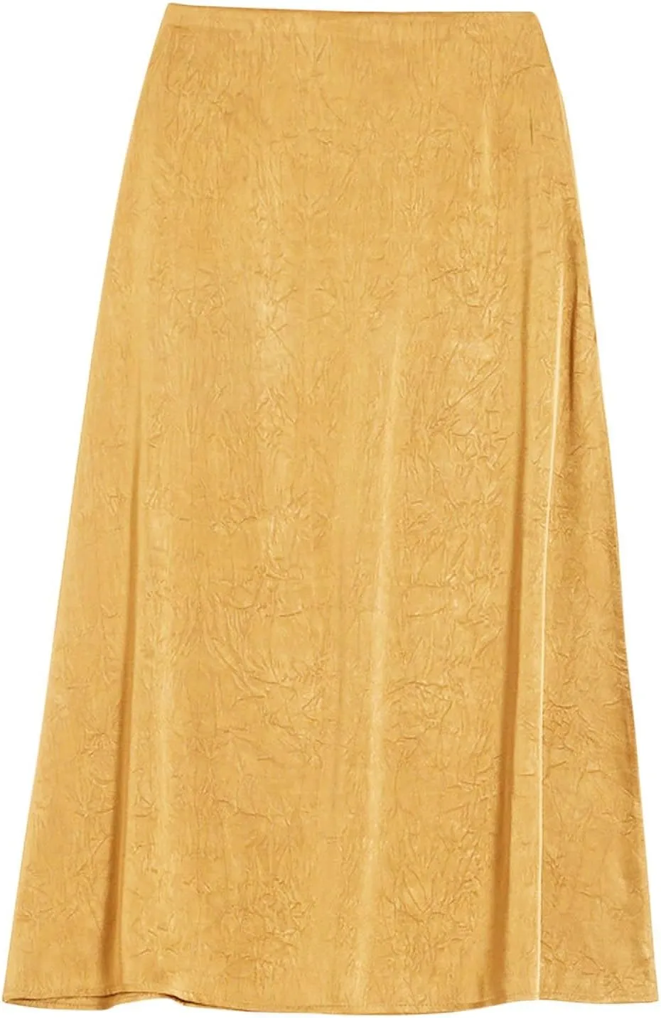 Satin Midi Skirt for Women 2025 Summer Elastic High Waisted A Line Swing Skirts Casual Solid Business Work Skorts