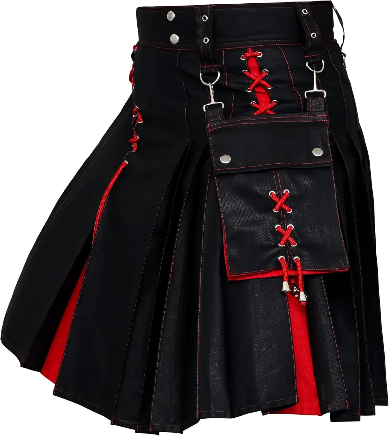 Scottish Modern Two Tone Cotton Utility Kilts for Men-Sports Utility Kilt-Wedding Kilt