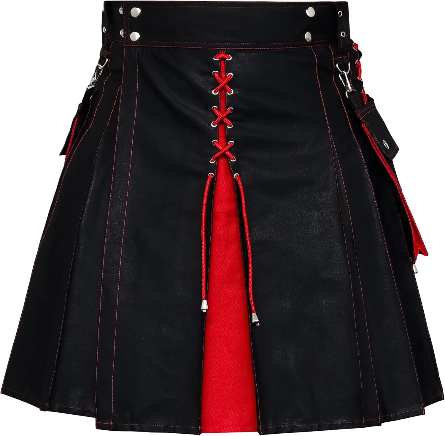 Scottish Modern Two Tone Cotton Utility Kilts for Men-Sports Utility Kilt-Wedding Kilt