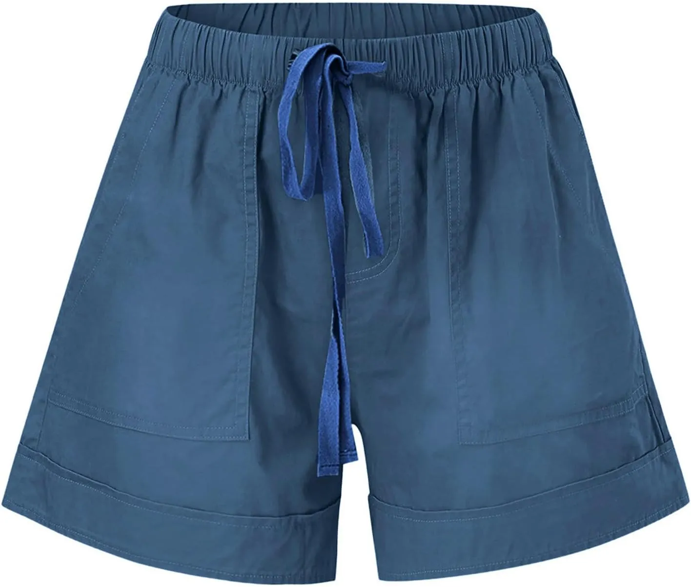 Shorts for Women 2024 Drawstring High Waisted Summer Bermuda Shorts Soft Trendy Lounge Shorts Beach Vacation Shorts