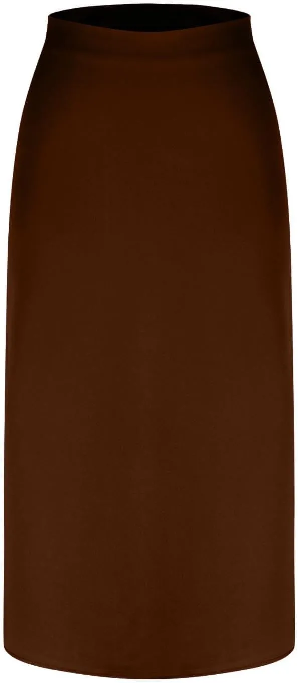 Silk Skirts for Women Satin High Waisted Midi Skirt Elegant A Line Skirt Business Casual Cocktail Party Dress 2025