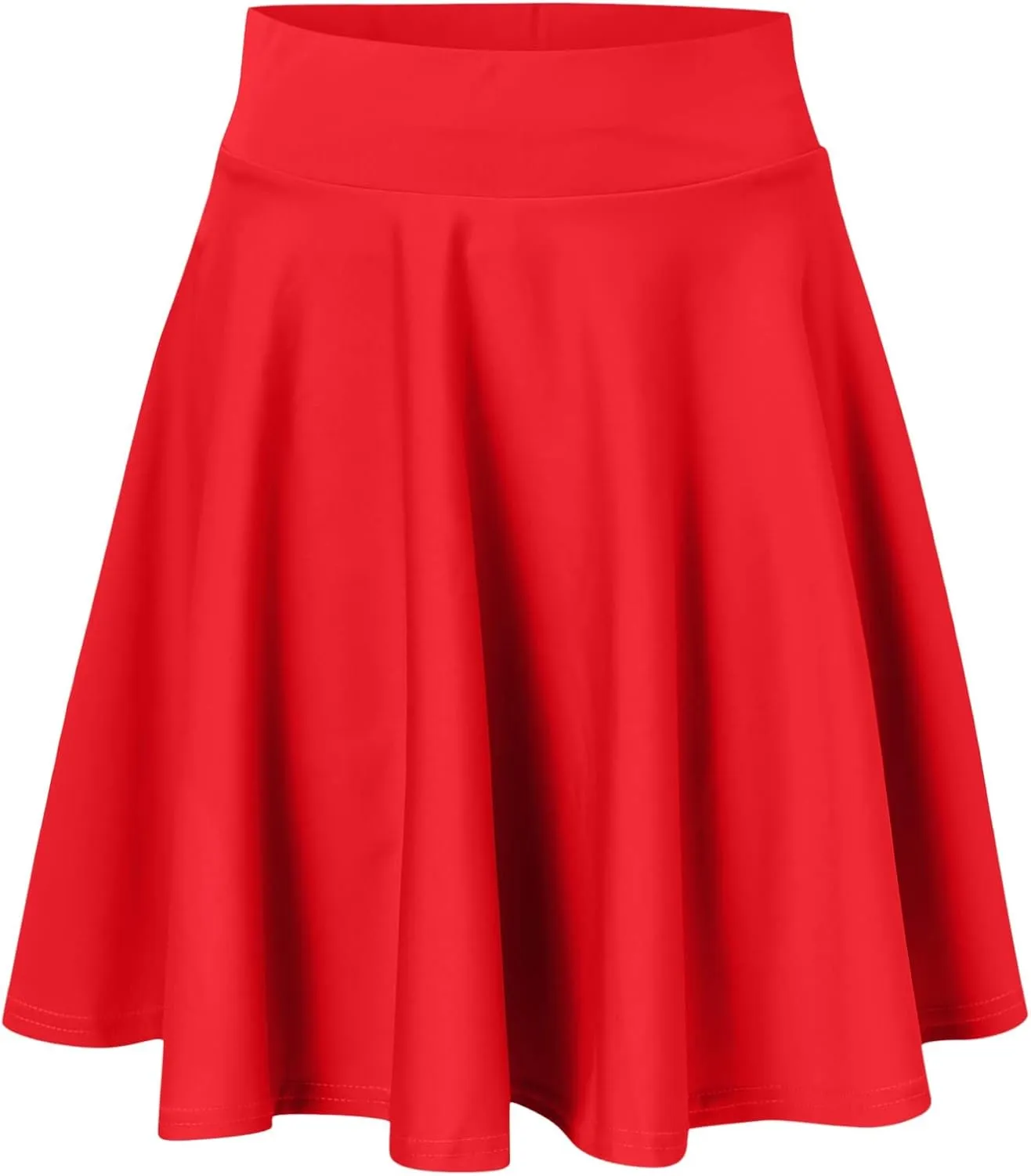 Summer Skirt with Slim Liner Stretchy High Elastic Waist Pleated Tummy Control Mini Shorts Skirts for Women