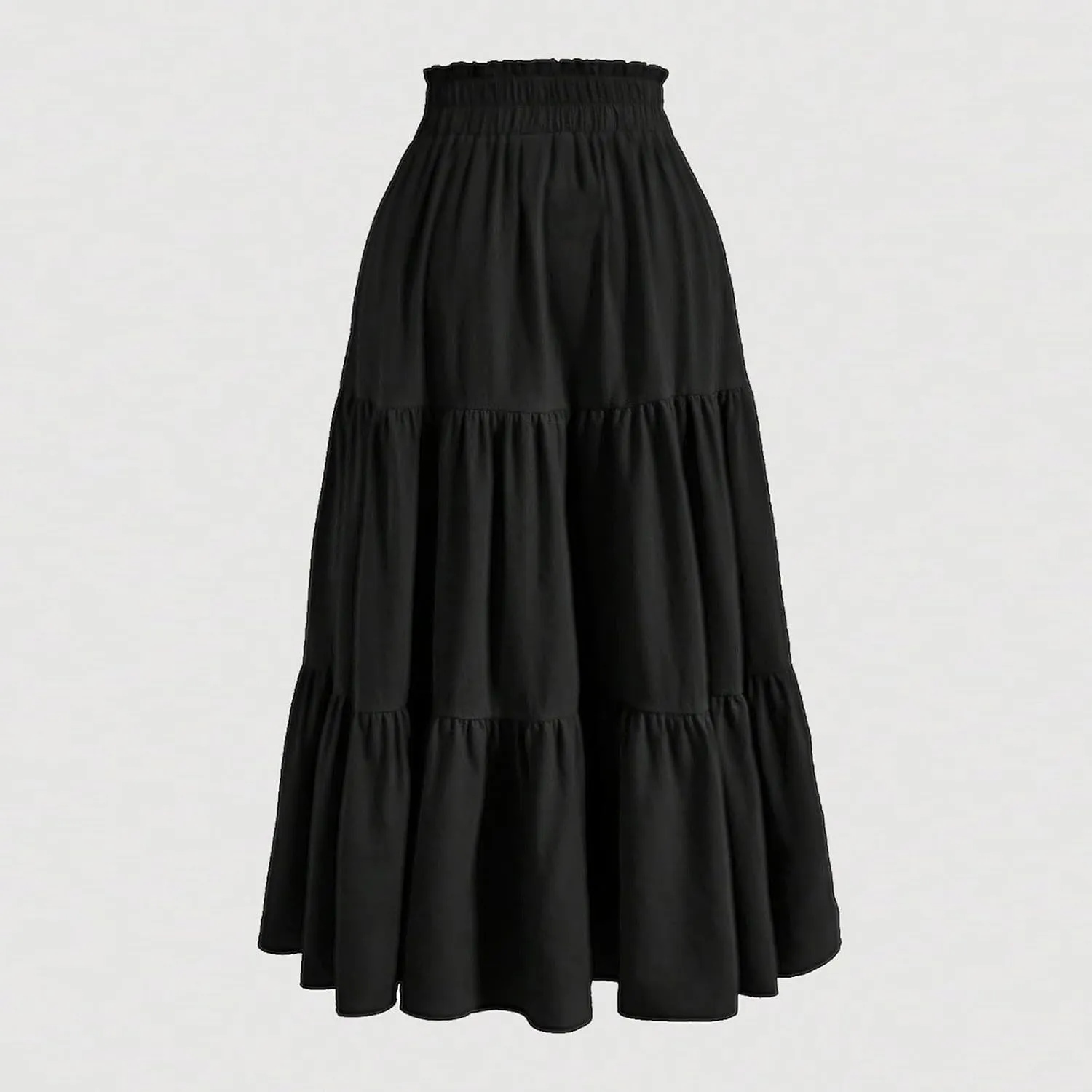 Summer Skirts for Women 2025 Elastic High Waisted Maxi Skirt A Line Floral Skirts Tiered Tie Front Ruffle Hem Skorts