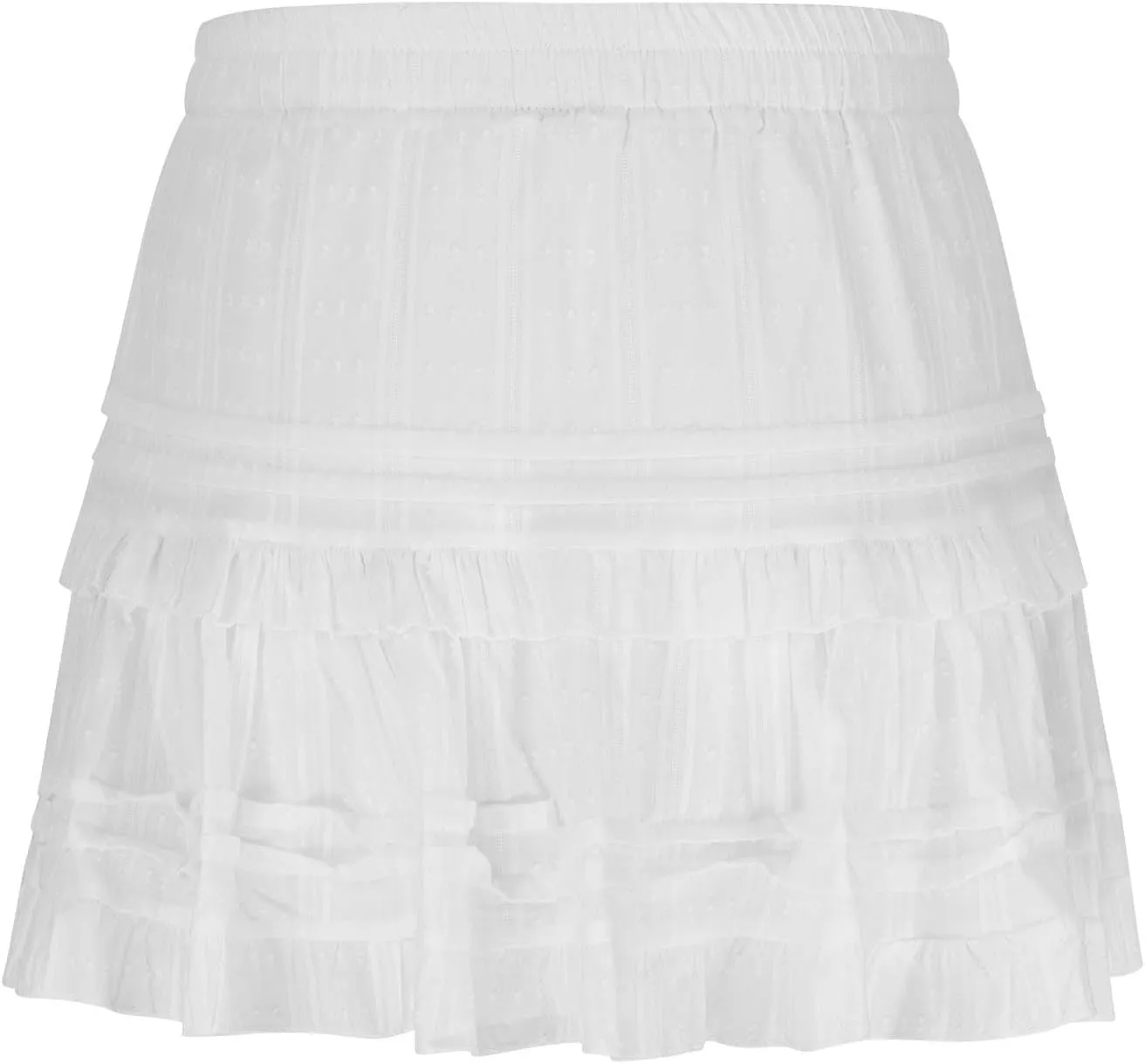 Summer Skirts for Women Trendy Tiered Ruffle Mini Skirts Comfy Elastic Waist A-Line Chiffon Short Skirts