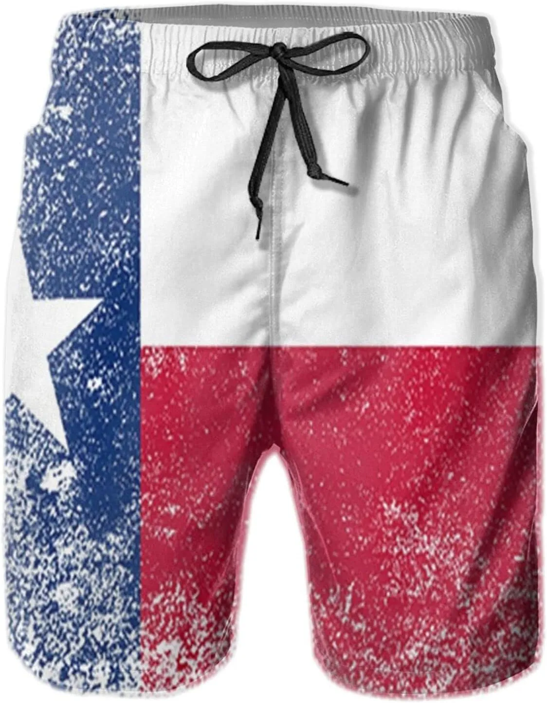 Swim Shorts Mens Beach Shorts Texas Flag 3D Printed Swim Trunks Quick Dry Surf Bathing Suit