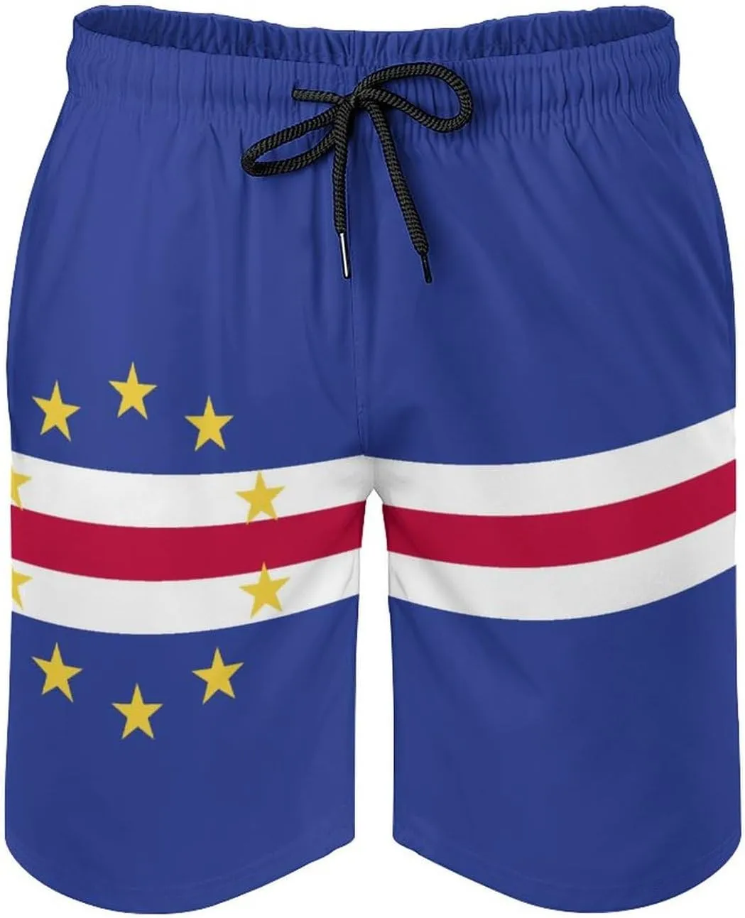 TAIZIYEAH Cape Verde Flag Beach Shorts Casual Men's Swimming Trunks with Pockets Quick-Drying Printed Shorts