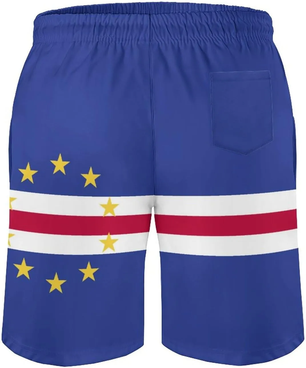 TAIZIYEAH Cape Verde Flag Beach Shorts Casual Men's Swimming Trunks with Pockets Quick-Drying Printed Shorts