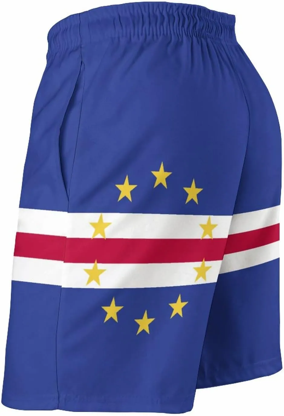 TAIZIYEAH Cape Verde Flag Beach Shorts Casual Men's Swimming Trunks with Pockets Quick-Drying Printed Shorts