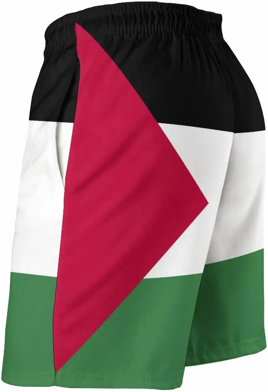 TAIZIYEAH Palestine Flag Beach Shorts Casual Men's Swimming Trunks with Pockets Quick-Drying Printed Shorts M