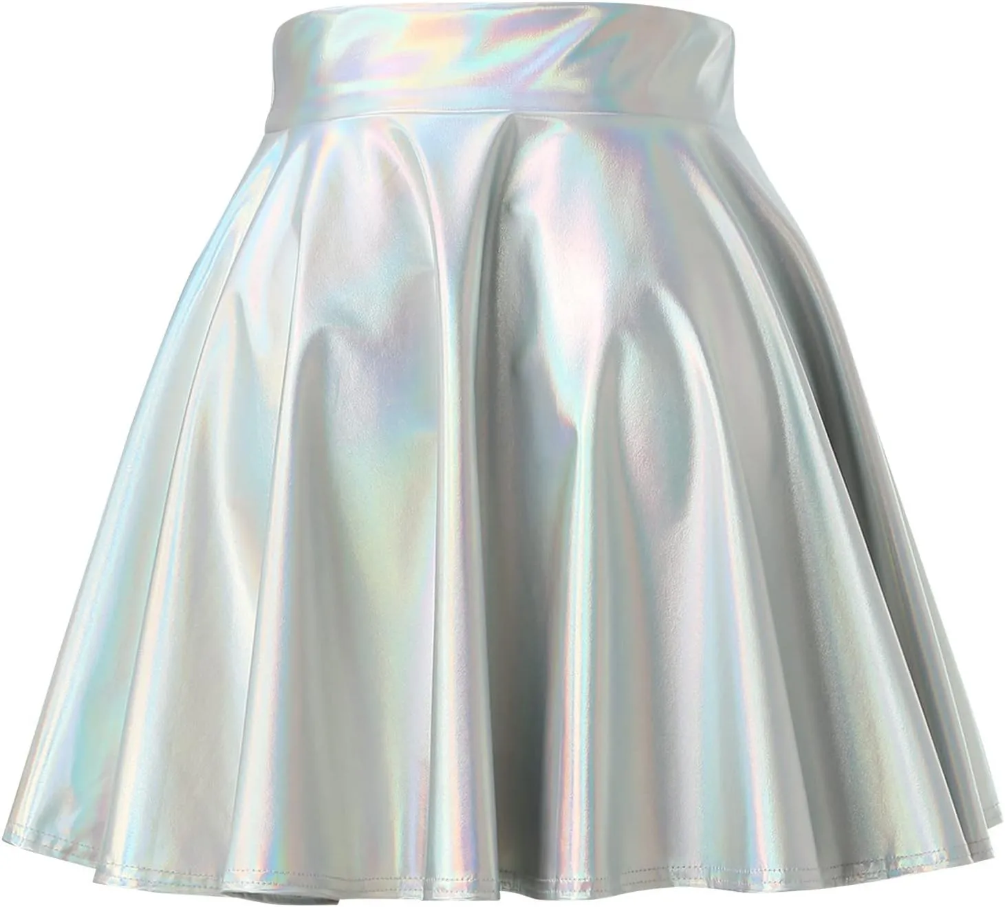 Tennis Skirts for Women Flared Casual Pleated Fashion A Line Women's Skirt Mini Shiny Skirt Mini Double Split