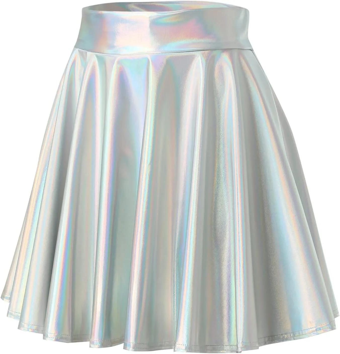 Tennis Skirts for Women Flared Casual Pleated Fashion A Line Women's Skirt Mini Shiny Skirt Mini Double Split