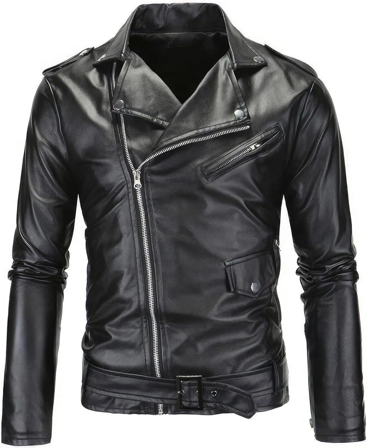 The Next Mens Outwear Moto Biker Leather Coats Slim Leather Jackets Zipper Motorcycle Genuine Leather Jackets