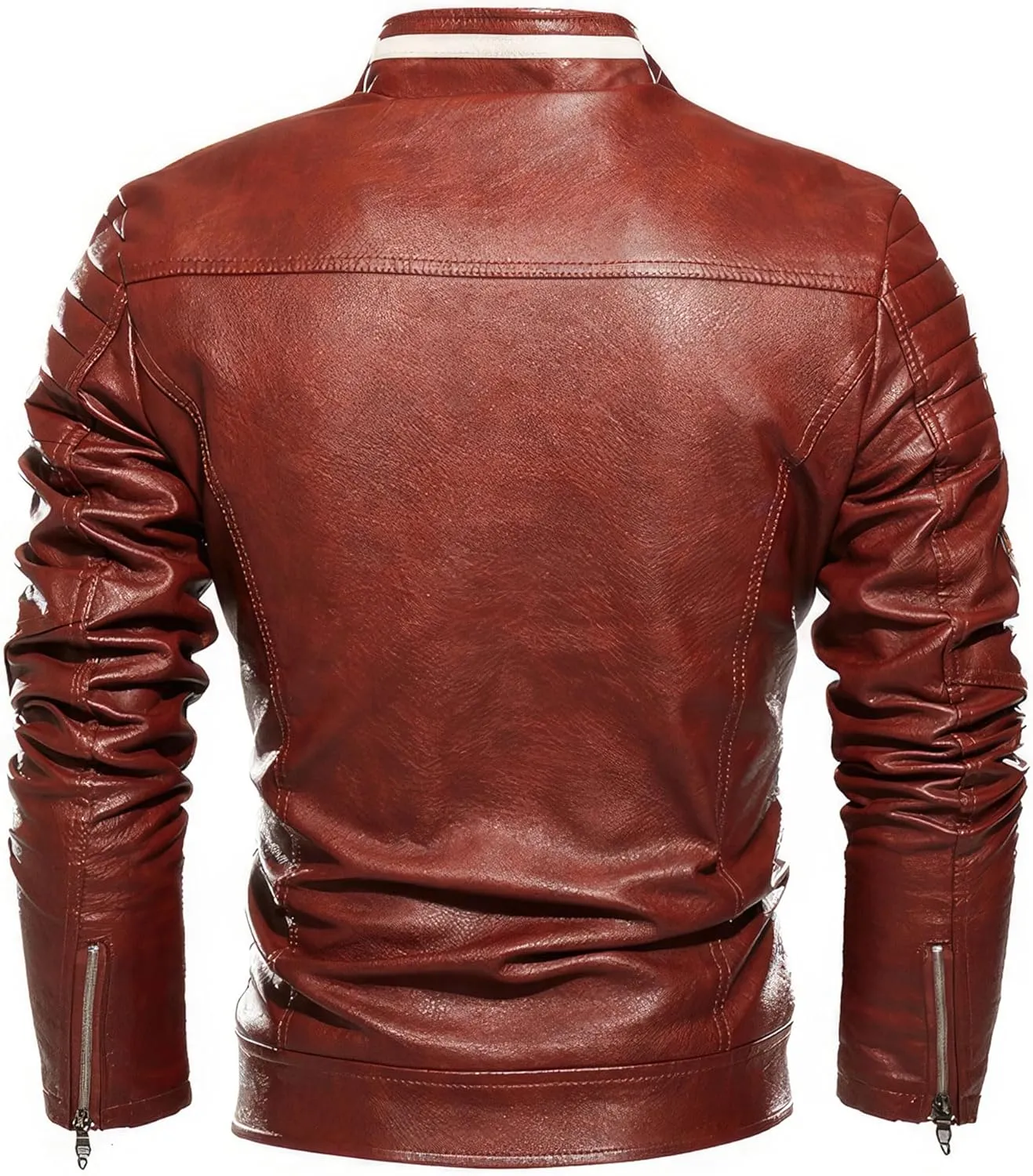 The Next Mens Slim Leather Jackets Oblique Zipper Motorcycle Jackets Outwear Moto Biker Leather Coats