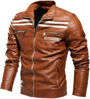 The Next Mens Slim Leather Jackets Oblique Zipper Motorcycle Jackets Outwear Moto Biker Leather Coats