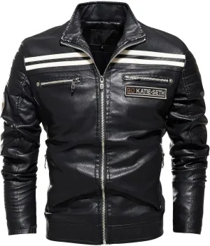 The Next Mens Slim Leather Jackets Oblique Zipper Motorcycle Jackets Outwear Moto Biker Leather Coats