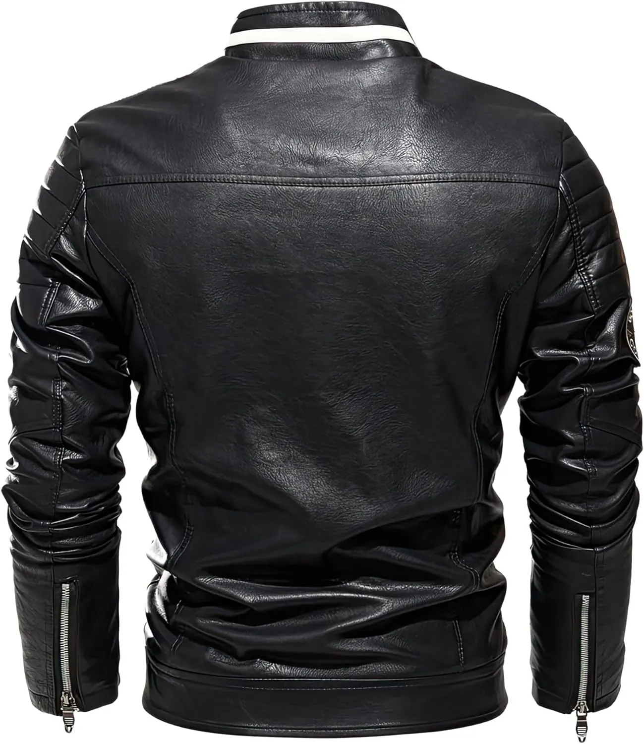 The Next Mens Slim Leather Jackets Oblique Zipper Motorcycle Jackets Outwear Moto Biker Leather Coats