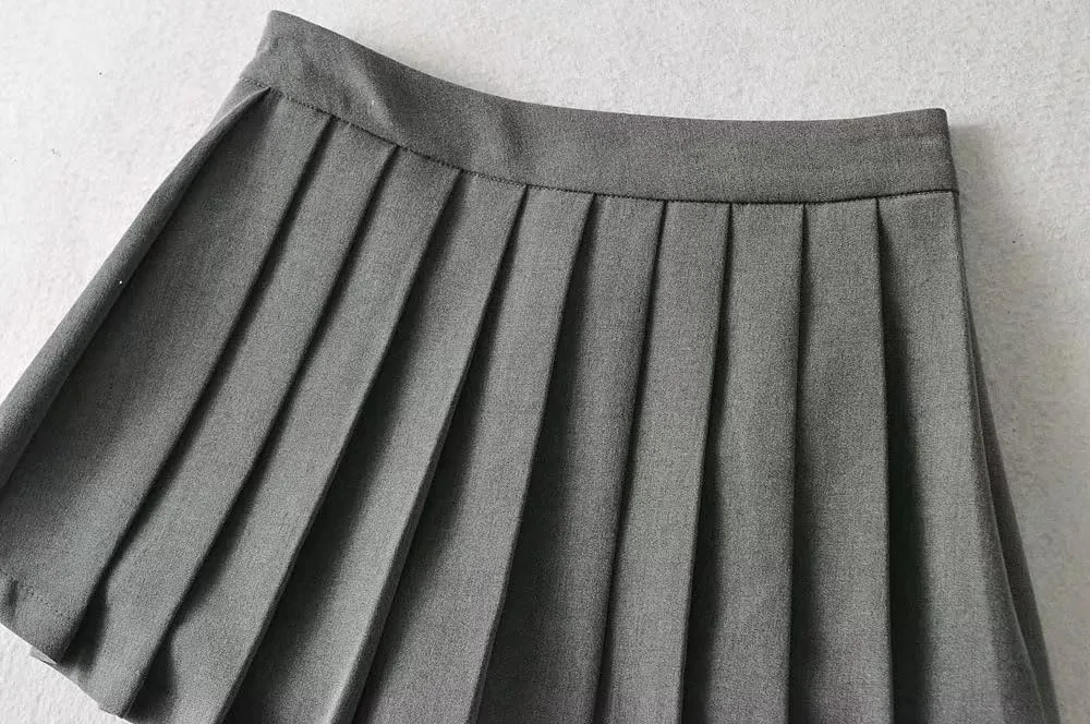 Tooe Women's Preppy Kawaii High Waisted Mini Skirts Aesthetic Cute Pleated Skirts with Shorts Harajuku Japanese Skirts