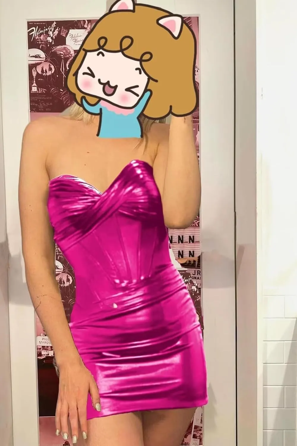 TORYEMY Strapless Short Homecoming Dresses Metallic Sparkly Satin Prom Dress Tight Cocktail Dresses for Teens