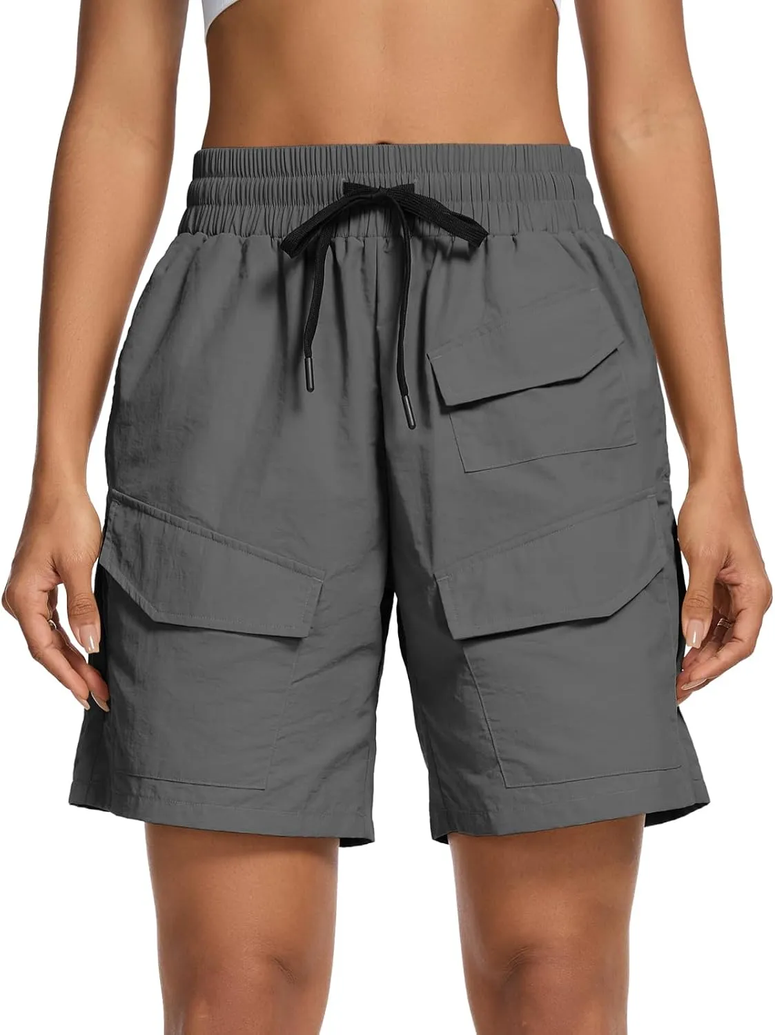 VUTRU Women's 7" Hiking Cargo Shorts Quick Dry Athletic Shorts Lightweight Outdoor Golf Summer Shorts with Pockets