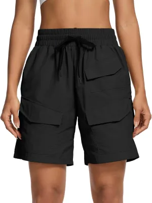 VUTRU Women's 7" Hiking Cargo Shorts Quick Dry Athletic Shorts Lightweight Outdoor Golf Summer Shorts with Pockets