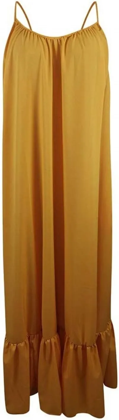 Wedding Guest Dress for Women Sexy Spaghetti Strap Backless Maxi Dress Summer Flowy Swing Dresses Fashion 2025