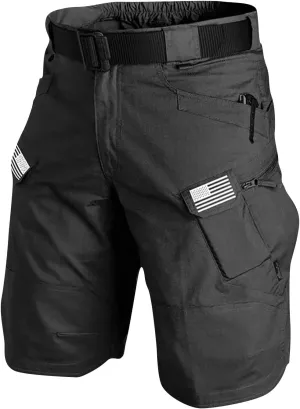 WENKOMG1 Mens Cargo Shorts 4th of July Outdoor Tactical Shorts Patritotic Printed Military Shorts with Multi Pockets