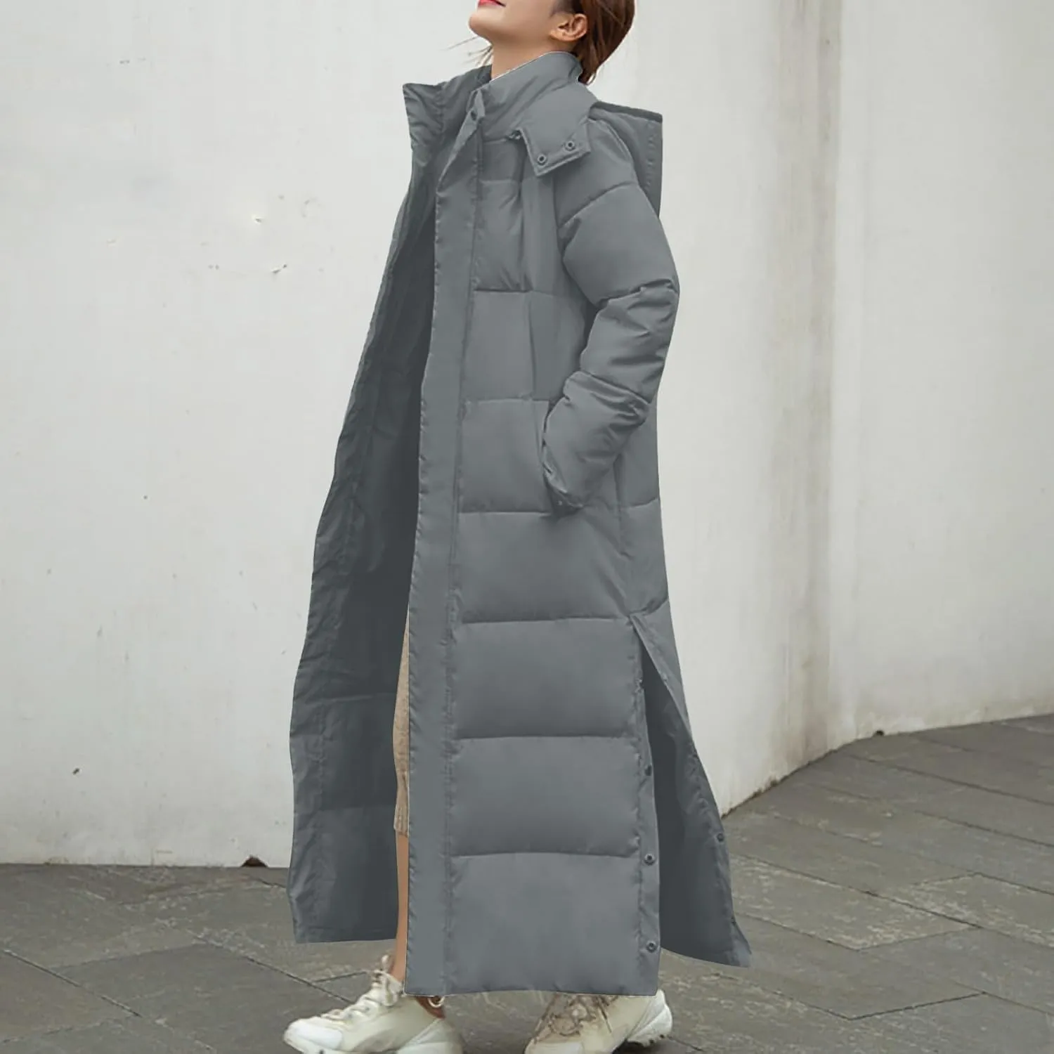 Winter Jackets for Women Long Down Coat with Hood Warm Coats 2024 Water Resistant Puffer Jacket Outerwear Thick Jacket
