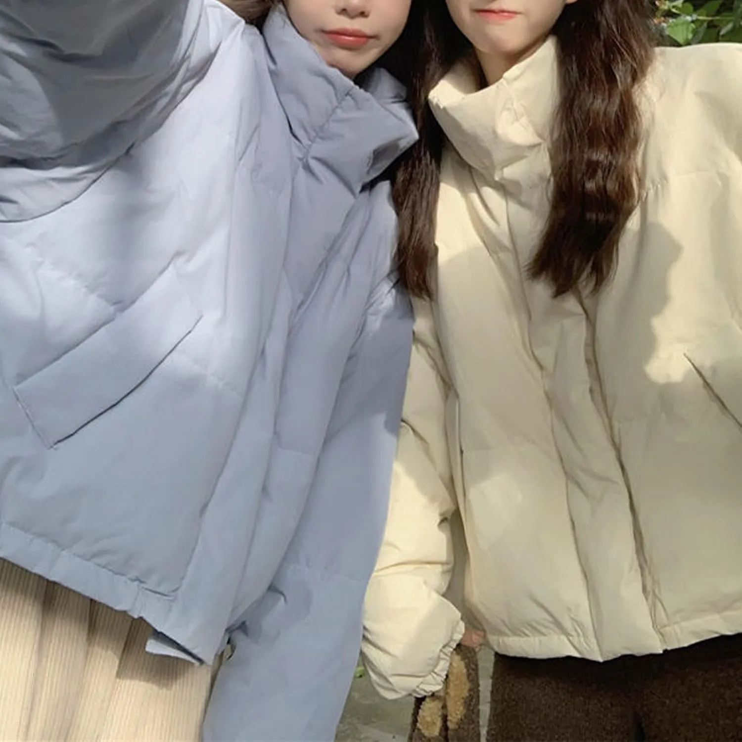 Winter Jackets for Women Trendy Oversized Cropped Puffer Jackets Thicken Warm Short Down Coats Puffy Outerwear Parkas