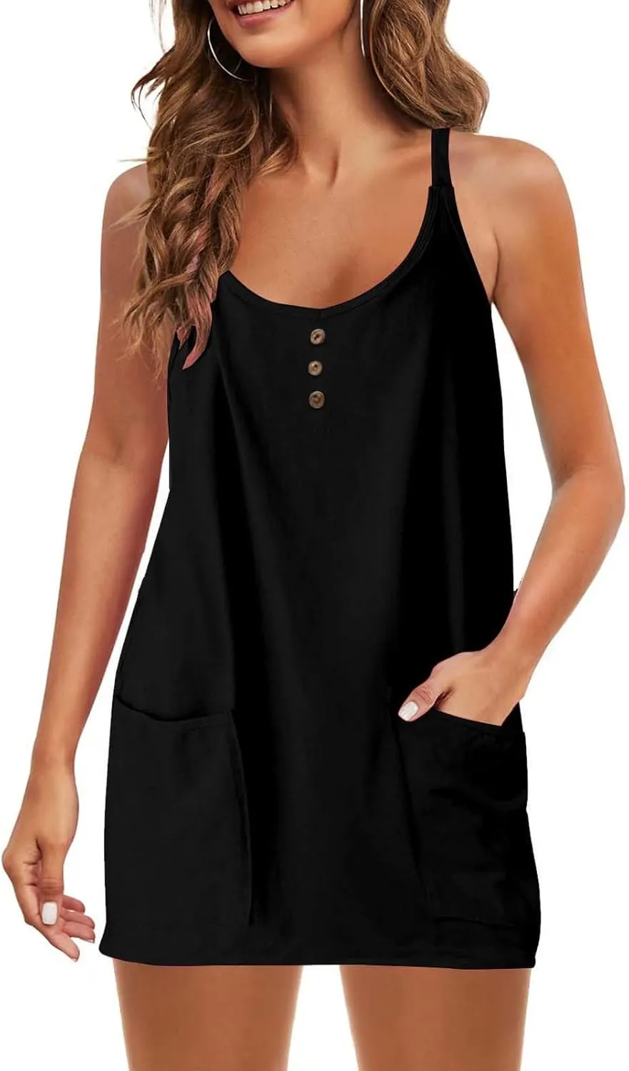 Women Athletic Dress Summer Tennis Workout Active Sports Mini Romper Dress Built in Shorts Travel Vacation Clothes