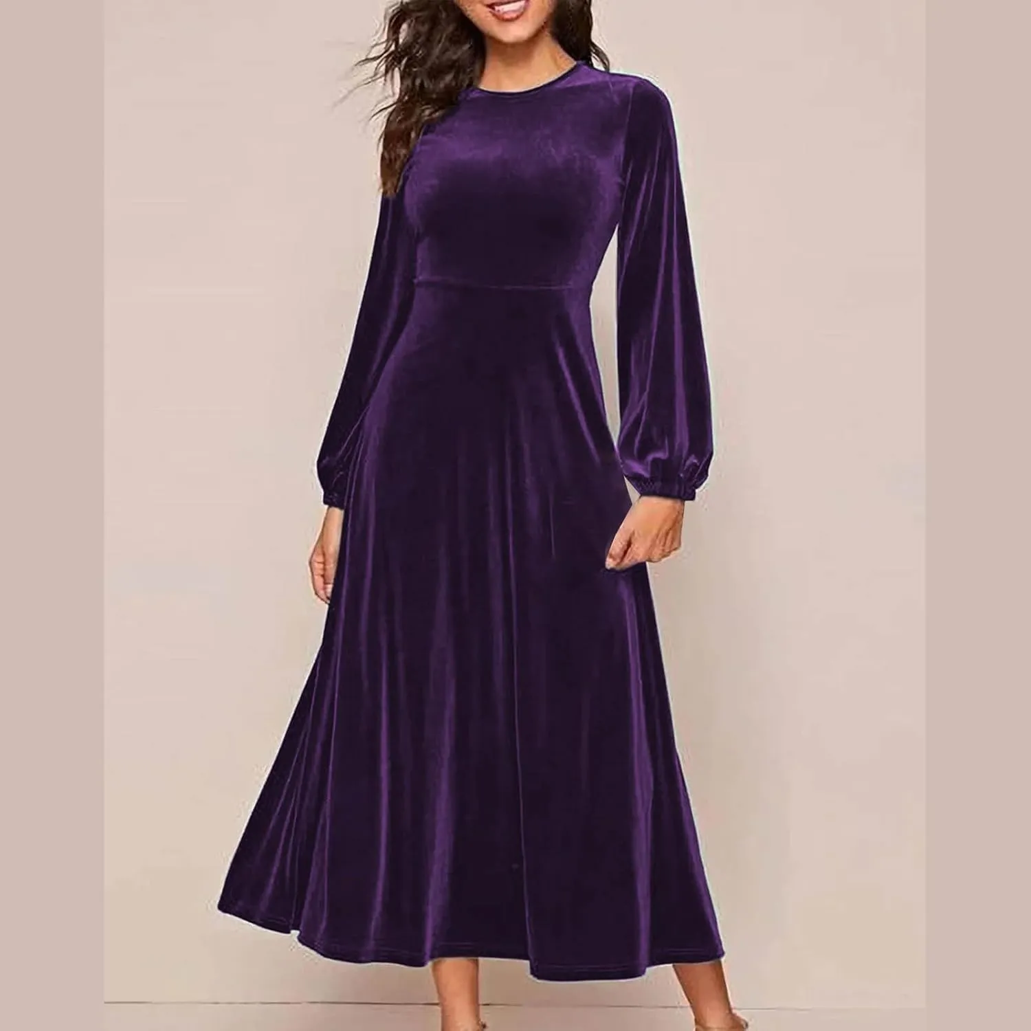 Women Dresses Dresses Homecoming Dress for Women Boat Neck Velvet Formal Elegant Thin Midi Winter Fall Dresses 2025