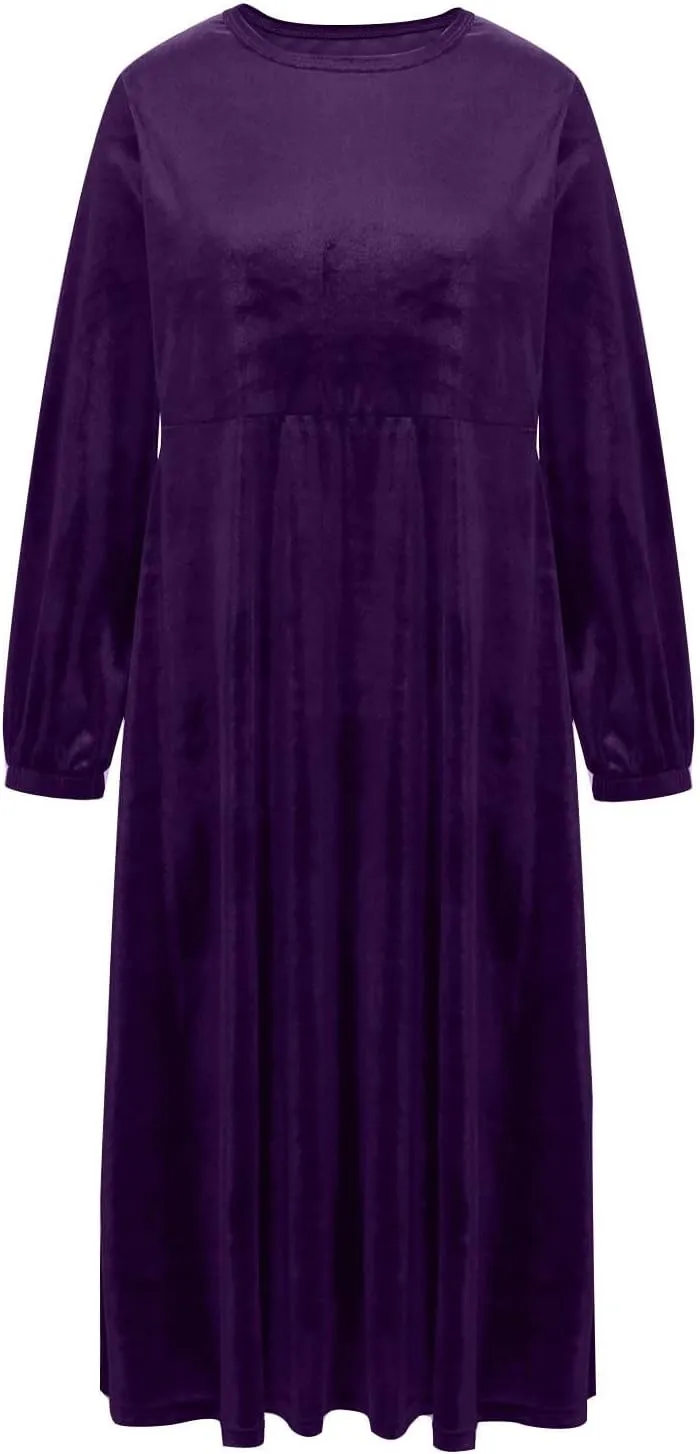 Women Dresses Dresses Homecoming Dress for Women Boat Neck Velvet Formal Elegant Thin Midi Winter Fall Dresses 2025