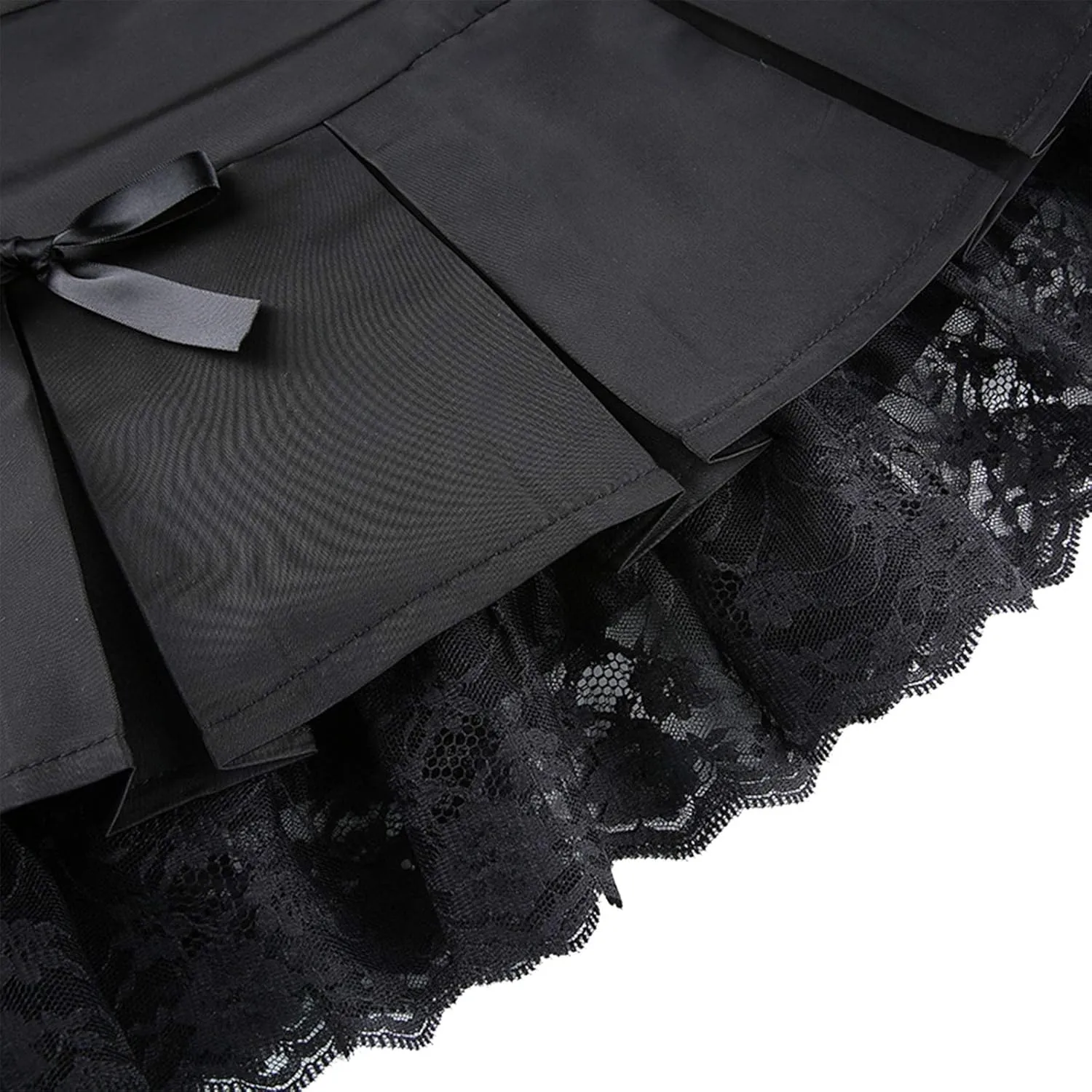 Women Floral Lace Mini Skirts Y2K Low Waist Pleated Ruffled Hem Layered Skirts Short Skirts Aesthetic Streetwear