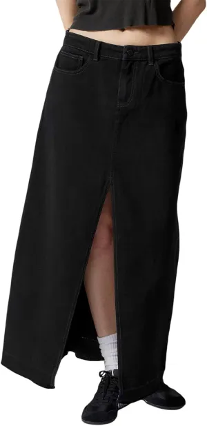Women High Waist Denim Skirts Solid Color Tassel Hem Long Jeans Skirts Spring Summer Casual Skirts Streetwear