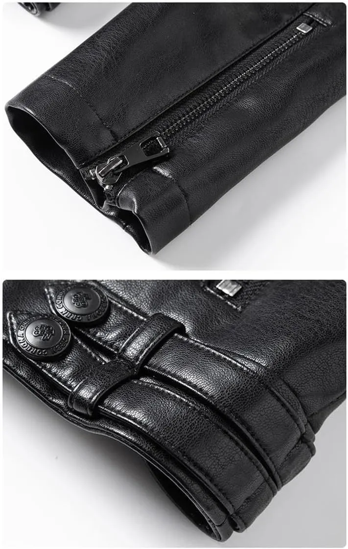 Women Sheepskin Jackets Lapel Collar Full Sleeve Leather Coats Casual Zipper Short Moto Biker Jackets